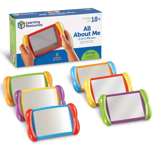 Learning Resources All About Me 2 in 1 Mirrors, 6ct.